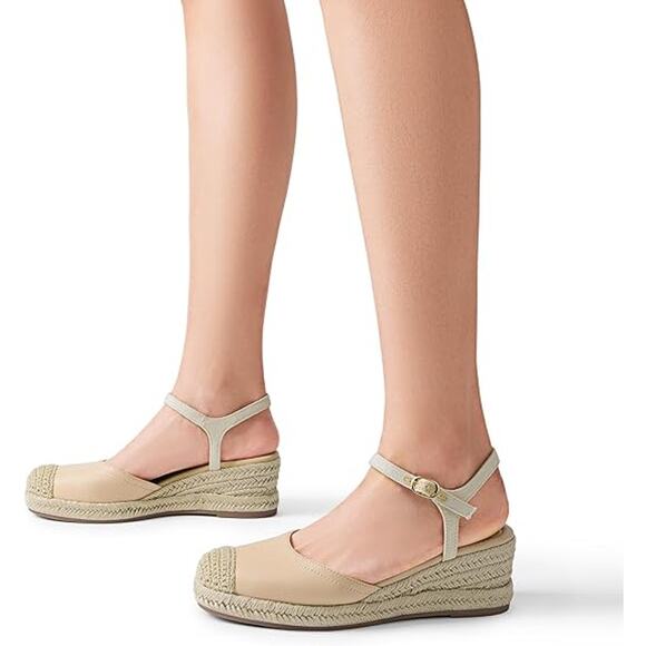 New Dream Pairs Womens Size 6 Closed Toe Espadrille Wedge Ankle Strap Sandals - Picture 7 of 7